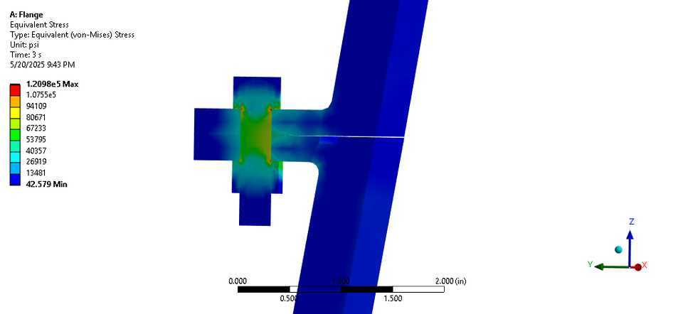 Bolted nozzle flange CAD model