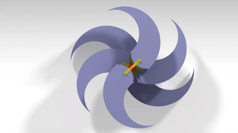 Harmony Wind Turbine helical blade CAD model