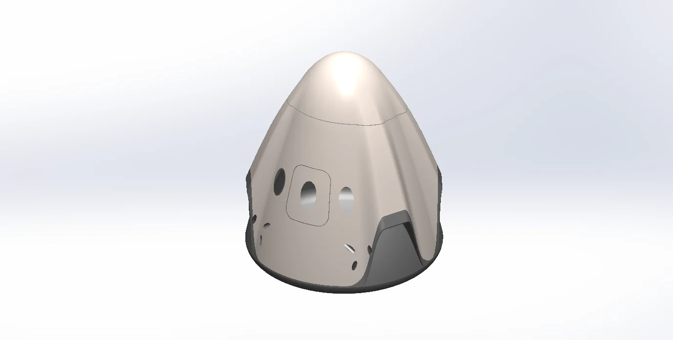 SpaceX Dragon capsule CAD model
